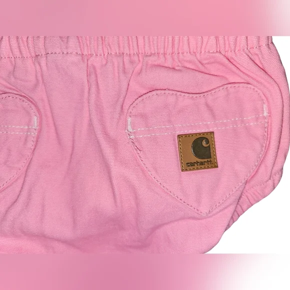 Carhartt Baby Girls Pink Bloomers w/ Heart Pockets Cowgirl NWT Sz 9M - Picture 5 of 13